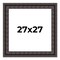 Square 3.5" Wide Ornate Black Frame - UV Acrylic, Foam Board Backing, Hanging Hardware